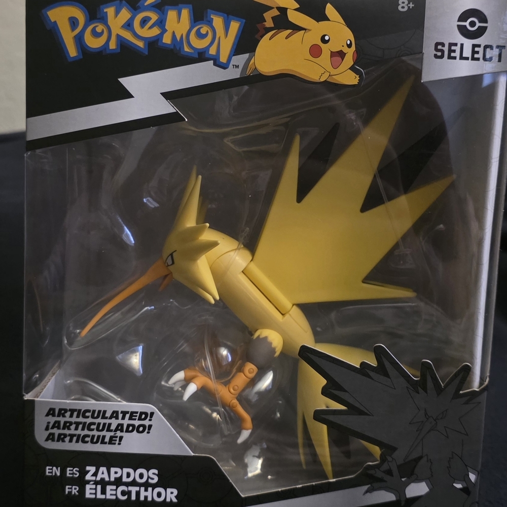 Pokemon Zapdos Action Figure - Yellow and Black